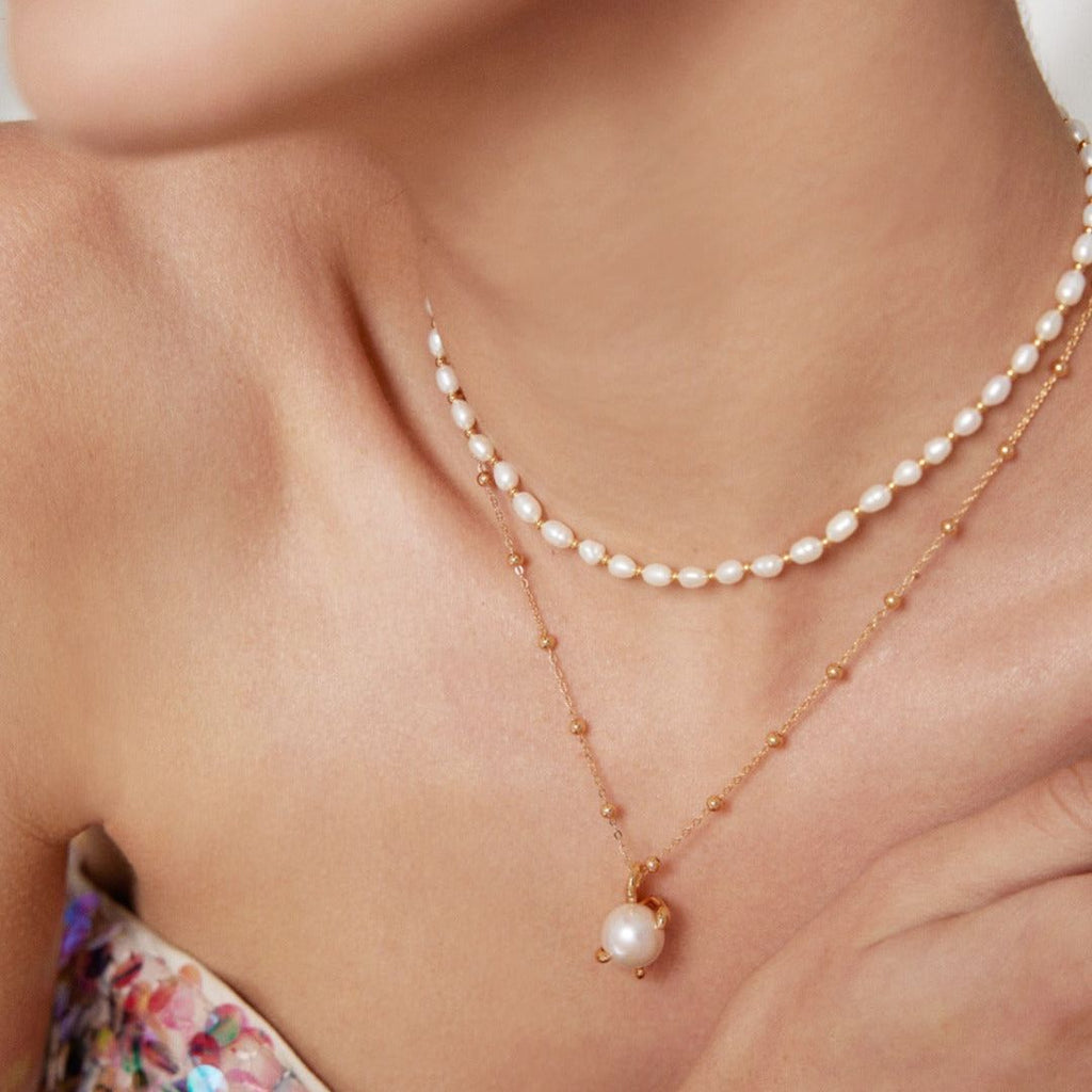 Baroque Pearl Embrace Necklace